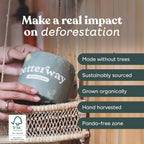 Betterway Unbleached Bamboo Toilet Paper Rolls - Eco-Friendly 3 Ply Toilet Tissue - 12 Long-Lasting Rolls - 360 Sheets/Roll - Organic, FSC Certified, Septic Safe TP - Lint-Free, PFAS-Free Bath Tissue