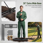 Lawn Leveling Rake - 30x10 Leveling Rake for Soil, Heavy Duty Yard Leveling Rake with 6.5FT Extra Long Handle, 2mm Thickened Stainless Steel Lawn Leveler, Landscape Tool for Dirt and Sand, with Gloves