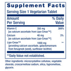 Life Extension Vitamin C 24-Hour Liposomal Hydrogel™ Formula, absorbs Better Than Standard Vitamin C, up to 24 Hours, get The Most Out of Your Vitamin C, Gluten-Free, Non-GMO, Vegetarian, 60 Tablets
