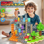 100PCS Magnetic Blocks Building Toys, Gem Cave Adventure Building Craft, Learning Sensory Toys for Boys Girls Age 3-12, Game Gift for Kids Little Gamers (0.8 inch)