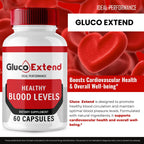 Gluco Extend Capsules, GlucoExtend Support Formula Supplement Pills - Maximum Strength, Gluco Extend Health & Wellness All Natural Formula, Official GlucoExtend Health Capsules Reviews (60 Capsules)