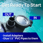 Aquastrong In/Above Ground Pool Pump High Flow Self Primming Swimming Pool Pump,Cobalt Blue