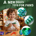 12PCS 3D Printed Dragon Eggs,Prefilled Easter Eggs with Dragon Fidget Toys