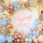 Mindsoft Pink Felt Congrats Grad Sticker Sign for Backdrop Graduation Decor for Party Congrats Grad Class of 2026 Event Letter Sign Graduation Party Balloon Arch Backdrop Decor Supplies