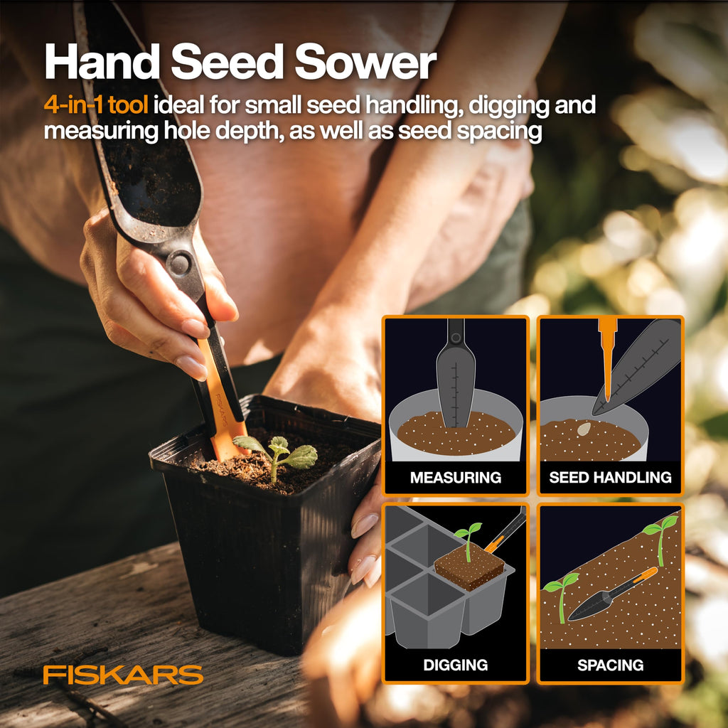 Fiskars 6-Piece Vegetable Gardening Essentials Tool Set w/Garden Shears
