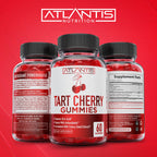 Atlantis Nutrition Tart Cherry Gummies with Celery Seed Extract - Advanced Uric Acid Cleanse for Immediate Gout Relief, Joint Relief & Recovery | Powerful Antioxidant with Joint Support - 60 Gummies