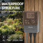 TiFFCOFiO Outdoor Digital Pool Timer, Dial Programmable Method, Outdoor Timer with 2FT Extension Cord Waterproof, 2 Grounded Electrical Outlets for Lights, 6 Sets of Programs,1HP (20A)