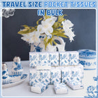 Therwen 100 Pack Pocket Tissues Travel Packs Bulk 1000 Sheet Mini Tissues Bulk 3 Ply Small Travel Size Paper Individual Pocket Size (Butterfly)