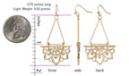 SPUNKYsoul New Beginnings Lotus Flower Antique Silver or Gold and Patina Boho Chic Tribal Ethnic Fishhook Dangle Earrings for Women Gift (Gold)