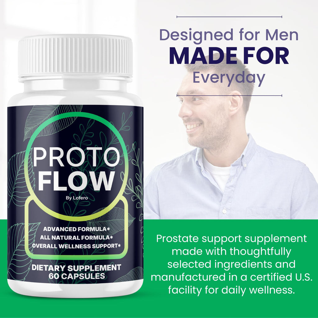 ProtoFlow Capsules, Proto Flow Supplement for Men with Advanced Maximum Strength, Premium Wellness Prostate Health Formula for Urinary Function, Comfort & Balance, Natural Ingredients Reviews (60ct)