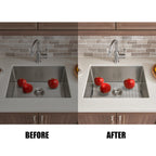 SunnyPoint 304 Stainless Steel Sink Protector Rack – Rust-Resistant Grid for Kitchen Sink Bottom, Scratch Prevention, Drainage Support, Fits Sinks 16.15" x 12.4", Center Drain Hole Required