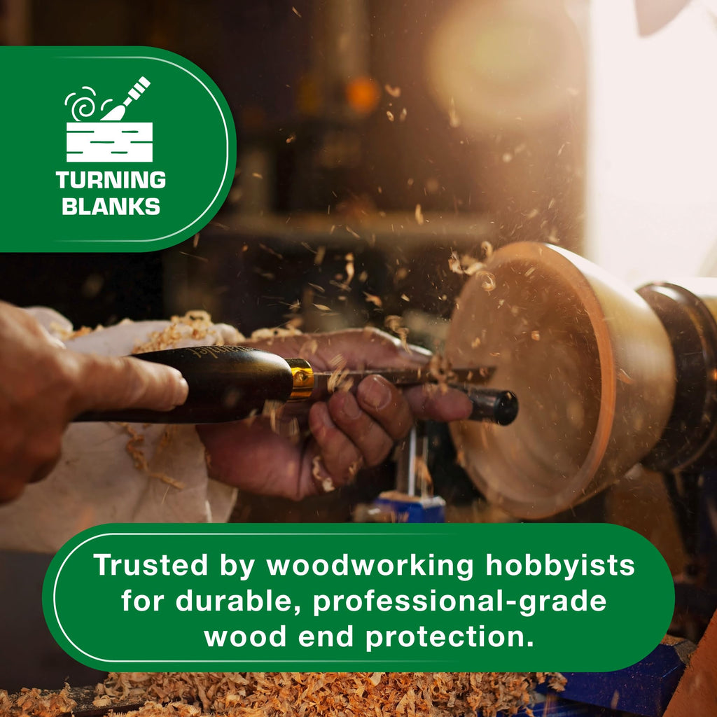 ANCHORSEAL 2 Log & Lumber end Grain Sealer - Prevents up to 90% of end Checks (Drying Splits) on Cut Ends of Wood & Decks. Green Wood Sealer for Turning Blanks & Bowls.