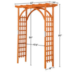 Yaheetech 85in Wooden Garden Arch Arbor Trellis for Backyard Patio Outdoor