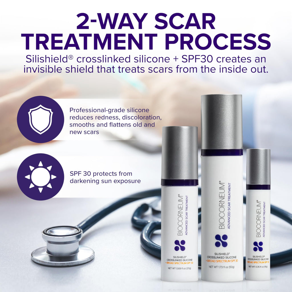Advanced Scar Treatment with Silishield® & SPF 30 20g – Silicone Scar Gel for Surgical Scars & Keloids – Scar Cream for Old or New Scars – Surgeon Recommended – Safe for Adults & Kids – Made in USA