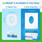 Toilet Seat Covers Disposable Flushable - Extra Large (18 x 22”) - Super Thick, Individually Wrapped Toilet Seat Cover for Travel & Public Bathroom - Premium Quality, Convenient and Hygienic (30 Pack)