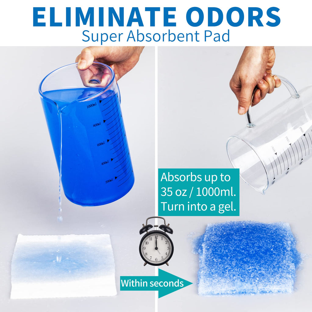 MINIVON Bedpan Liners with Super Absorbent Pads - Value Pack 30 Count - Bed pan Bag Disposable Pulling String, Medical Grade & Universal Fit Bed Pan, for Bedridden Patients, Elderly Senior, Bedbound