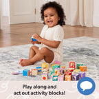 Ms. Rachel Melissa & Doug Letter, Number, and Game Wooden Learning Blocks with Activity Cards for Girls and Boys Toddlers Ages 18 Months+ - FSC Certified