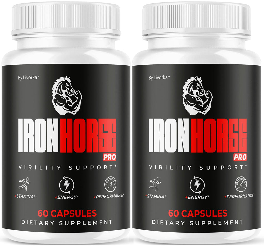 (2 Pack) Iron Horse Pro Supplement Pills - Official Advanced Formula Support Capsules - Maximum Strength, Natural Iron Horse Pro for Overall Health & Wellness, 120 Capsules for 2 Months
