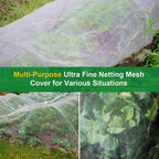 NONMON Garden Netting 10 x 50FT Ultra Fine Mesh Netting Insect Netting