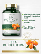 Carlyle Sea Buckthorn Oil Capsules | 200 Softgels | Non-GMO, Gluten Free | Sea Buckthorn Berry Oil Supplement