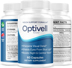 (2 Pack) Optivell Eye Capsules - Official Optivell Advanced Premium Vision Support Pills - Maximum Strength, Natural Vitamins for Overall Health & Wellness Reviews, 120 Capsules for 2 Months