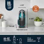 Ninja SLUSHi Professional Frozen Drink Maker with RapidChill Technology, 88 oz. Frozen Drink & Slushie Machine, 2 Preset Programs, Frozen Margaritas, and More, Premium Accents, Teal, FS299 (Renewed)