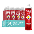 Sparkling Ice, Fruit Punch Sparkling Water, Zero Sugar Flavored Water, with Vitamins and Antioxidants, Low Calorie Beverage, 17 fl oz Bottles (Pack of 12)