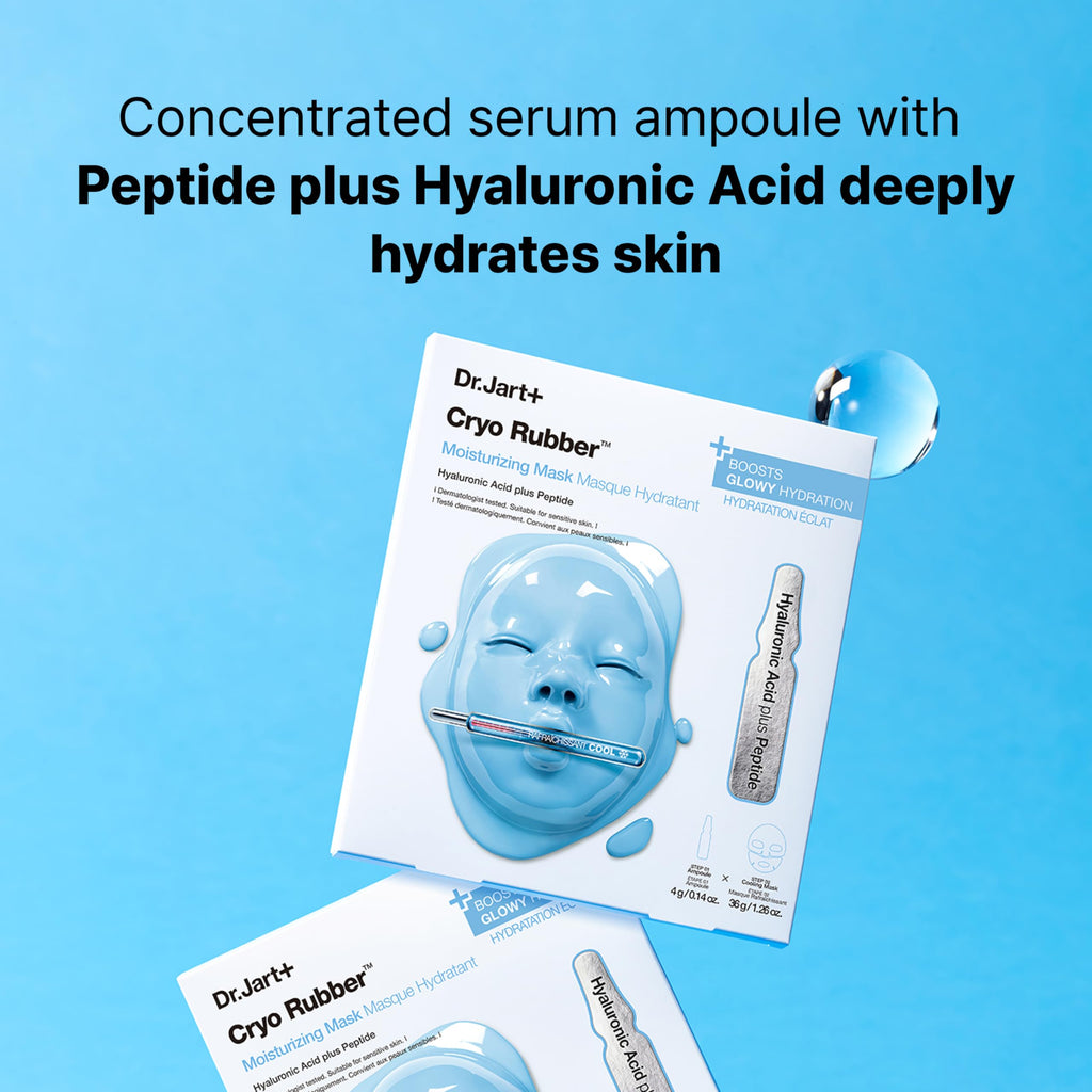 Dr.Jart+ Cryo Rubber Moisturizing and Cooling Korean Face Mask with Hyaluronic Acid and Peptides| Korean Skin Care