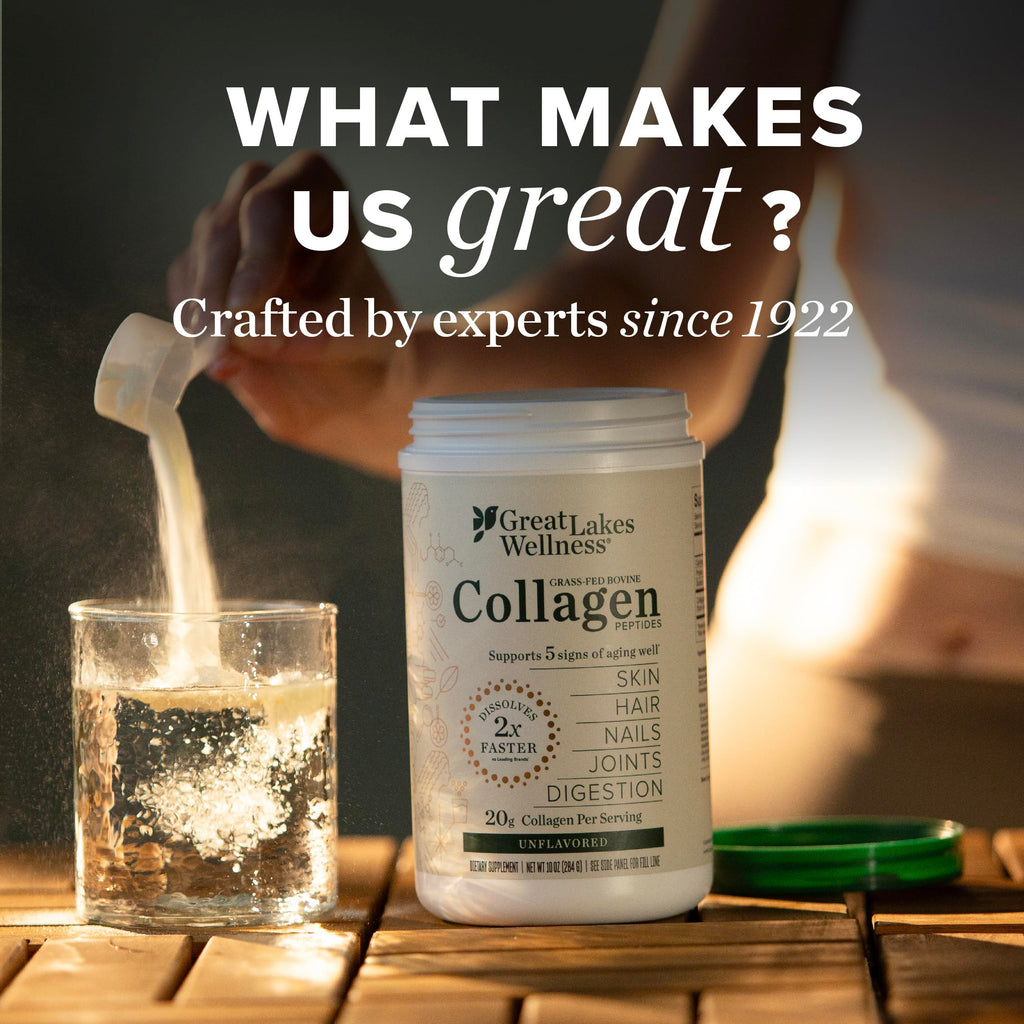 Great Lakes Wellness Keto Boost Advanced Collagen Peptides Powder with 4.2g MCTs - Vanilla Flavored - Nutritiously-Rich Non-Dairy Coffee Creamer or Smoothie Alt - Non-GMO, Kosher - 14.1 oz