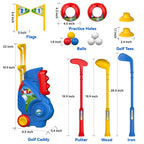 Liberry Toddler Golf Clubs Set Toy for 1 2 3 4 Years Old Boys Girls, Blue