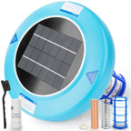 Solar Pool Ionizer – Durable Copper Anode & Oversized Solar Panel for Pools Up to 45,000 Gallons, Maintain Water Clarity with Minimal Maintenance