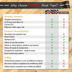 Deluxe Road Tape Play Set - 2x33ft Extended Track with Curves, 30 Traffic Sign Stickers & Durable Drawer Box - Versatile Car Track Tape for Kids, Creative Toy Car Track & Car Track Rug Alternative