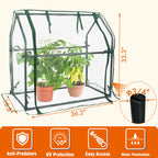 Gardzen Mini Greenhouse with Mesh Cover 36.2"(L) x18.9(W) x33.3(H)