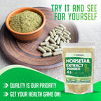 XPRS Nutra Horsetail Extract Powder for Hair, Nails, and Bones - High Potency Horsetail Root Powder - High Silica Content for Maximum Results - Vegan Friendly Horstail Extract (16 oz)