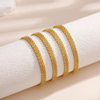 Gold Bracelets for Women, 18K Gold 925 Sterling Silver Mesh Bracelets