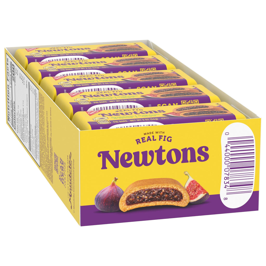 NEWTONS Soft Baked Real Fruit Fig Bars, Fig Cookies, 40 Snack Packs