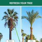 VINGLI 26FT Manual Pole Saw for Tree Trimming, Extendable Tree Pruner, Sharp Steel Blade and Scissors, High Tree Branch Cutter with Lightweight 8 Fiberglass Long Handles, for Pruning Palms and Shrubs