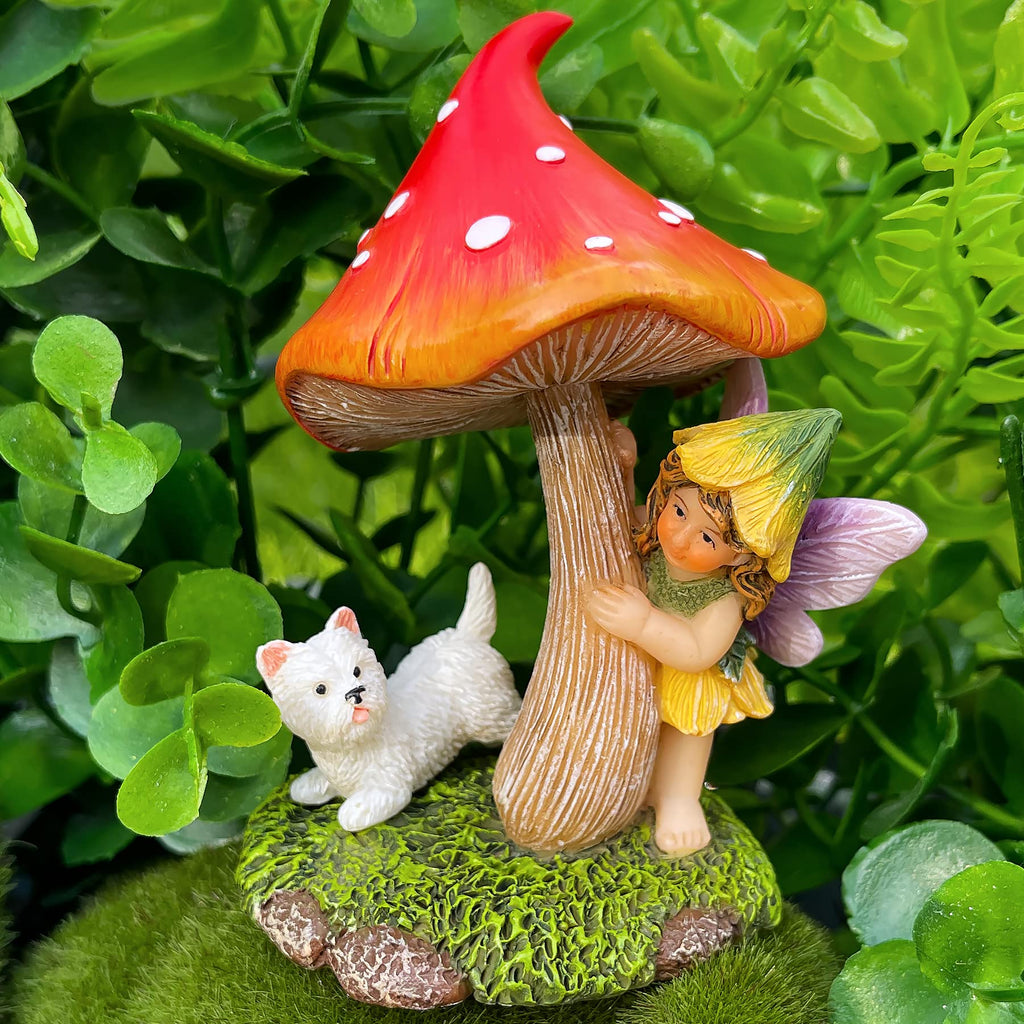 Mood Lab Fairy Garden Figurines - Hide and Seek Set - Miniature Decorative Statues & Accessories - Outdoor & Indoor Garden Decor