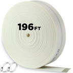 Pushglossy 2 Inch x 196 ft Pool Backwash Hose Heavy Duty Reinforced PVC Lay Flat Fire Discharge Hose for Swimming Pools Outdoor Lawn, Garden Irrigation