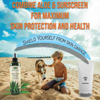 Green Leaf Naturals Aloe Vera Spray | 99% Cold-Pressed Aloe Vera Juice with Vitamin C, E & A | Hair, Skin, Facial Moisturizer, Sunburn Relief & After Sun Lotion 8oz