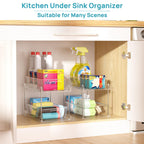 Vtopmart 4 Pack Pull Out Bathroom Under Sink Organizer (S-Standard)