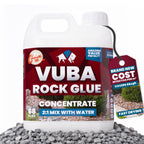 Vuba Easihold 68oz Rock Glue Concentrate - Stone Binder, Dual Bond Technology Mix 2:1 with Water, Pea Gravel Stabilizer for Landscaping Walkways, Patios & Borders 86 Sq Ft Coverage, 3-Year Protection