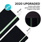 LifeGrip Stay on Track Anti Slip Traction Tape with Glow in Dark Green Stripe, 6 Inch x 33 Foot - Best Grip, Friction, Abrasive Adhesive for Stairs, Tread Step, Indoor, Outdoor, Black (6" x 33')