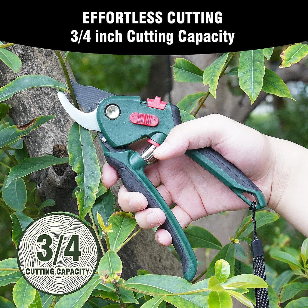 GARTOL 3-Piece Garden Tool Set - Bypass Lopper, Hedge Shears, Pruning Shears with Telescopic Aluminum Handles, Extendable Heavy-Duty Branch Cutters, Garden Clippers for Branches, Shrubs, and Hedges