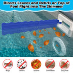 Hydream Pool Debris Catcher Skimmer, Pool Leaf and Debris Remover Catcher Plastics, Surface Debris Floating Leaves Bugs Pool Skimmer Attachments Accessories Replacement Kit for Swimming Pool-Blue