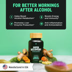 SuperBonsai Super Recovery Capsules for Post Celebration and Morning Relief - All Natural Holistic Support - 3 Capsules Taken Before Drinking and an Optional Serving After (28 Servings)
