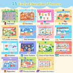 JoyCat Preschool Busy Book for Toddlers 3-5, Learning Activities, Educational Sensory Toys, Autism Learning Material, Back to School, Birthdays Presents for Boys Girls