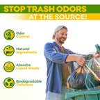 BEEST Dumpster Defender - 1.5lbs Outdoor Trash Can Deodorizer & Liquid Waste Absorber (Made in USA) Biodegradable Trash Can Odor Eliminator - Powerful Garbage Deodorizer for Always-Fresh Bins - 7 Cups