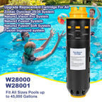 Replacement W28000 W28001 W28002 for Nature2 Duoclear 25 35 45 Pool Mineral Cartridge for Zodiac DuoClear Fusion, Fusion Soft, Vision Pro System Inground, Black