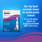 Boston One Step Liquid Enzymatic Cleaner, Preservative-Free Protein Remover for Rigid Gas Permeable (RGP) Lens, Sterile Single-Use Dispensers, 15 Count